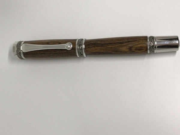 Majestic Fountain Pen - Black Titanium & Rhodium 3