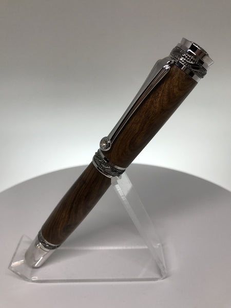 Majestic Fountain Pen - Black Titanium & Rhodium 2