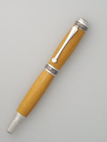 Majestic Jr Rollerball Pen - Black Titanium and Rhodium - Osage Orange (American)