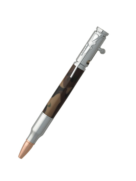 30 Caliber Bolt Action Bullet Cartridge Pen - Chrome - Jungle Safari Acrylic