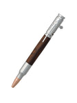 30 Caliber Bolt Action Bullet Cartridge Pen - Chrome - Snakewood