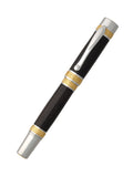 Lotus Rollerball Pen - Rhodium & 22K Gold - African Blackwood